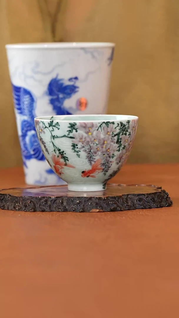 【闪购商品】【栗子严选】正春堂紫藤花金鱼杯