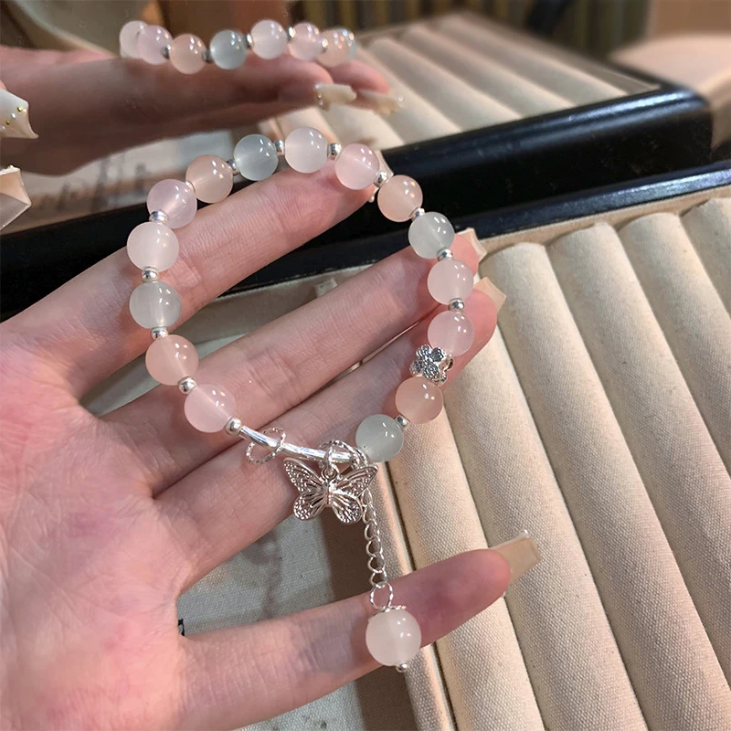 合金树脂手链 中式古风轻奢小众高级感蝴蝶女性气质百搭ins手环