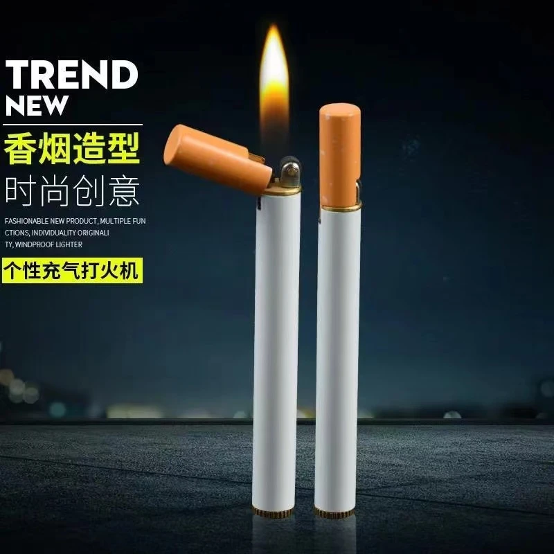 2024精致超细烟型高档打火机袖珍网红随身精美火机个性明火打火机