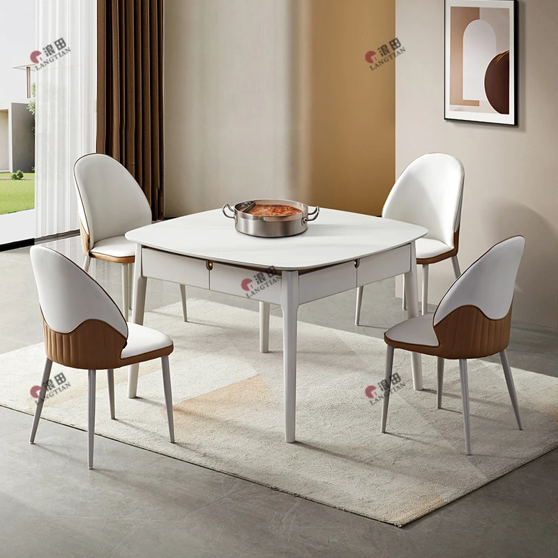 浪田麻将机餐桌两用一体全自动家用多功能静音麻将桌带电磁炉方圆