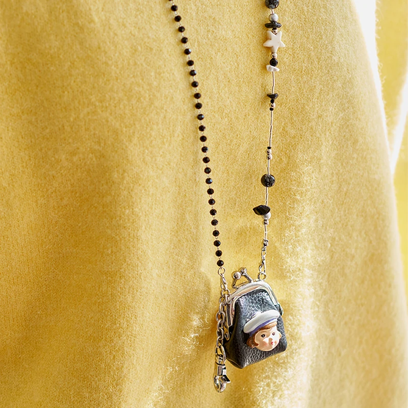 TEYEJI/藤也家迷你卡通可爱搭配小挂饰真皮挂件树脂手作项链挂饰