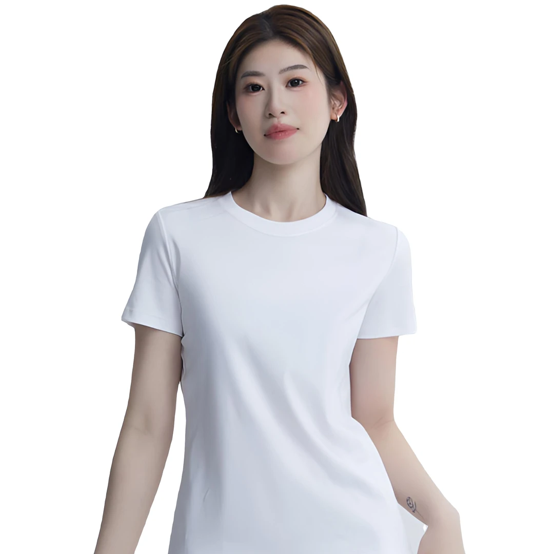 【超超直播间专属】夏季新款全棉吸汗透气百搭修身时尚纯色简约短袖