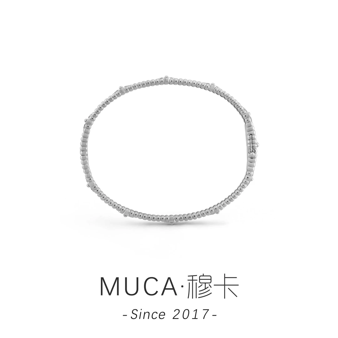 铜合金合成锆石手镯 万花筒银色时尚百搭气质简约手镯X397