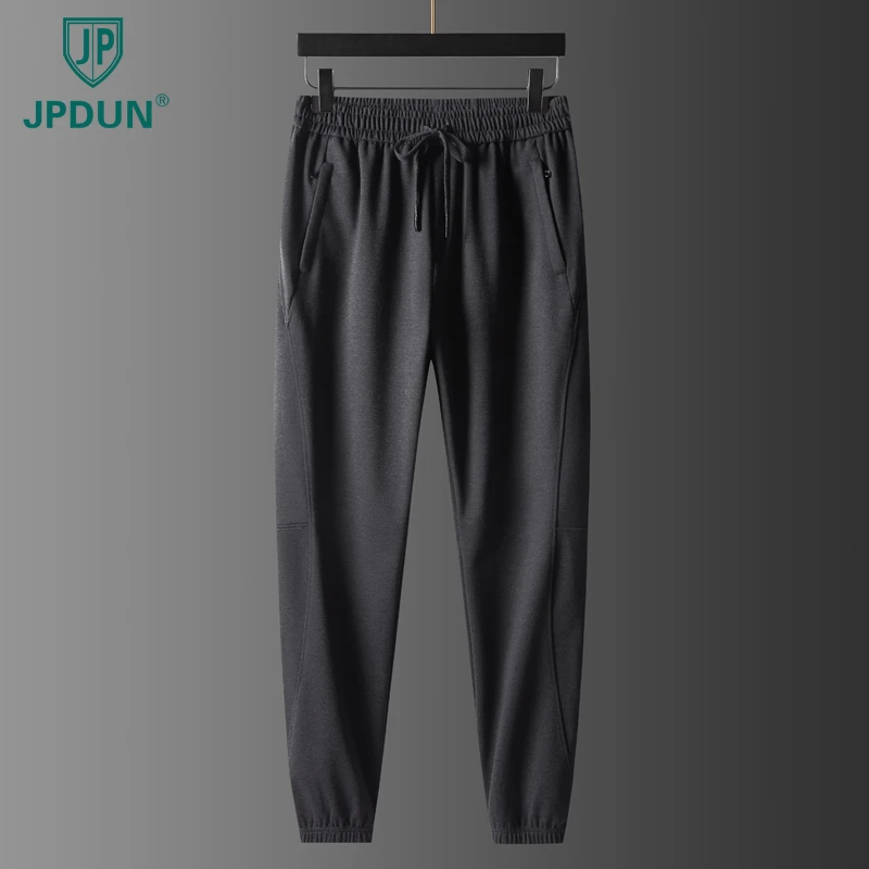 JPDUN/吉普盾休闲裤男士春秋款宽松直筒运动裤长裤纯色百搭束脚裤