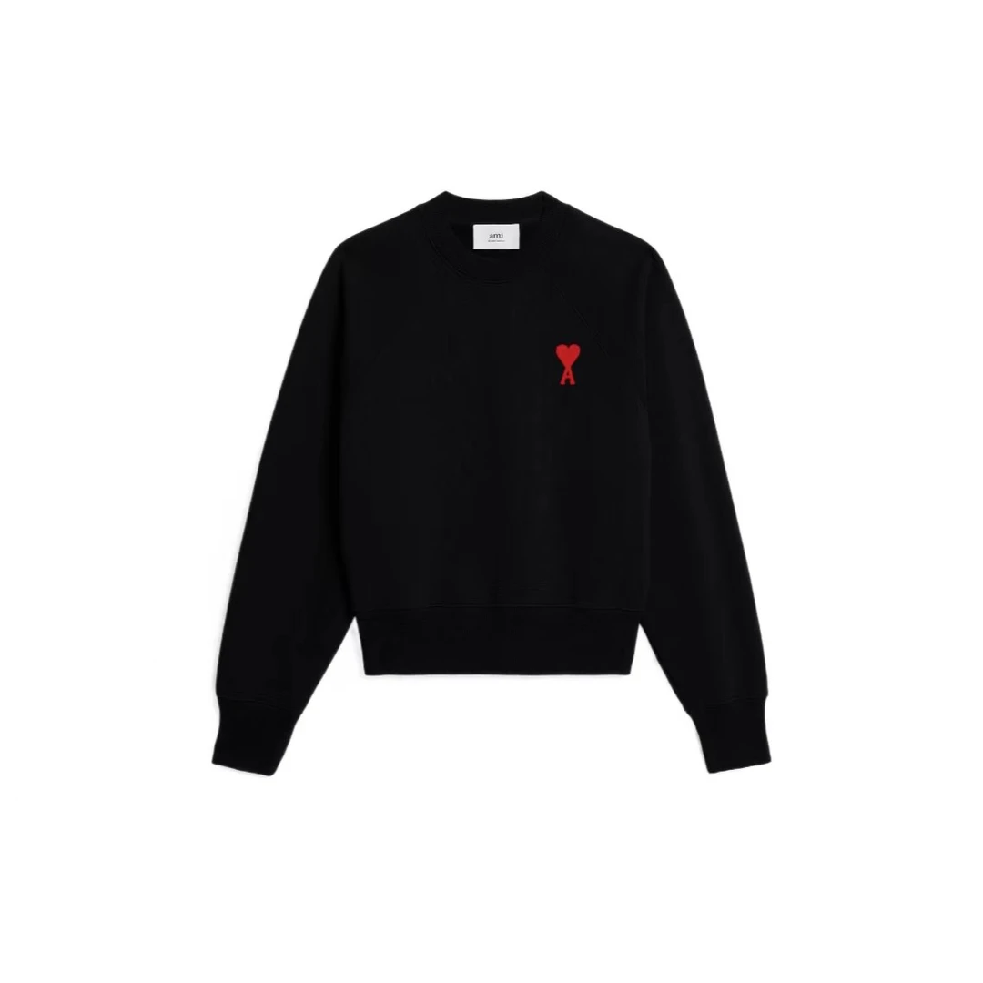 全新未使用  奢邦/AMIPARIS/衣服/公价4700/大红心圆领长袖卫衣