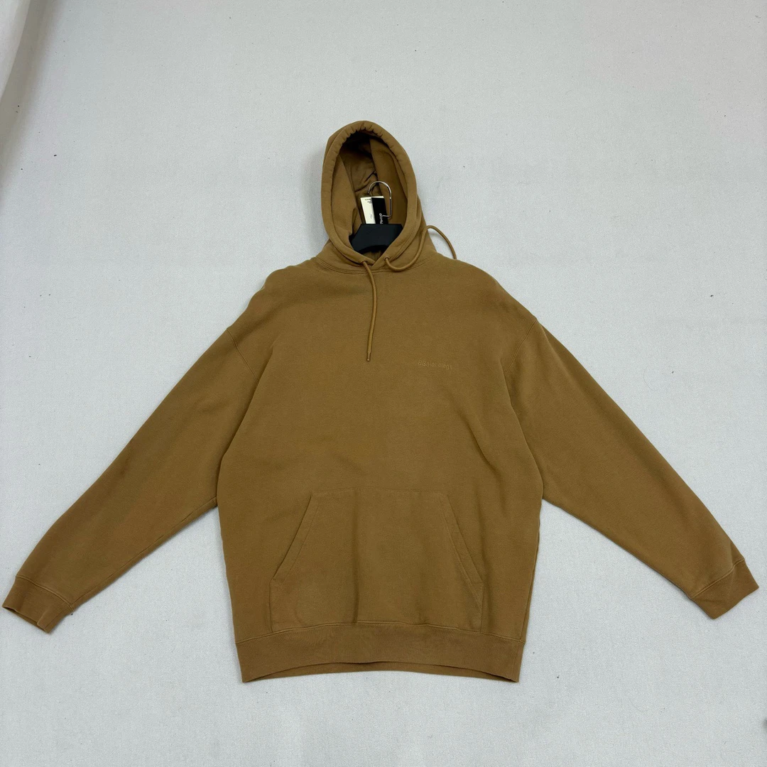 Balenciaga 巴黎世家/纯色Logo刺绣连帽卫衣/尺码M/99新/编号5490
