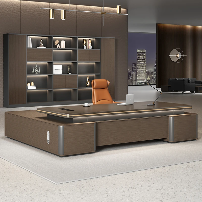 老板桌办公桌简约轻奢高级领导办公室家具组合大班台经理主管桌椅