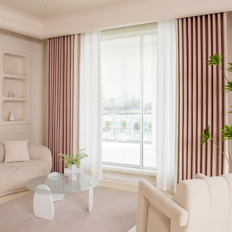 库存成品窗帘拼接纯色棉麻雪尼尔【默认微瑕】介意勿拍