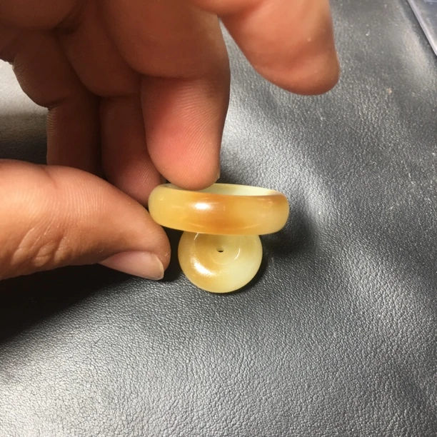 切末糖料尾戒带小平安扣