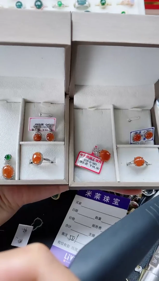 【闪购商品】翡翠戒指银S925镶嵌501