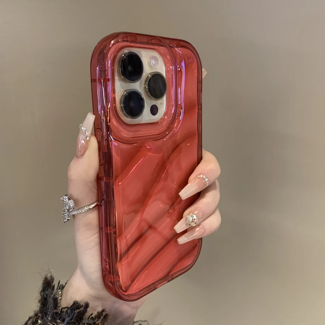 简约ins透明适用iPhone15pro手机壳小众14苹果13手机壳12防摔软