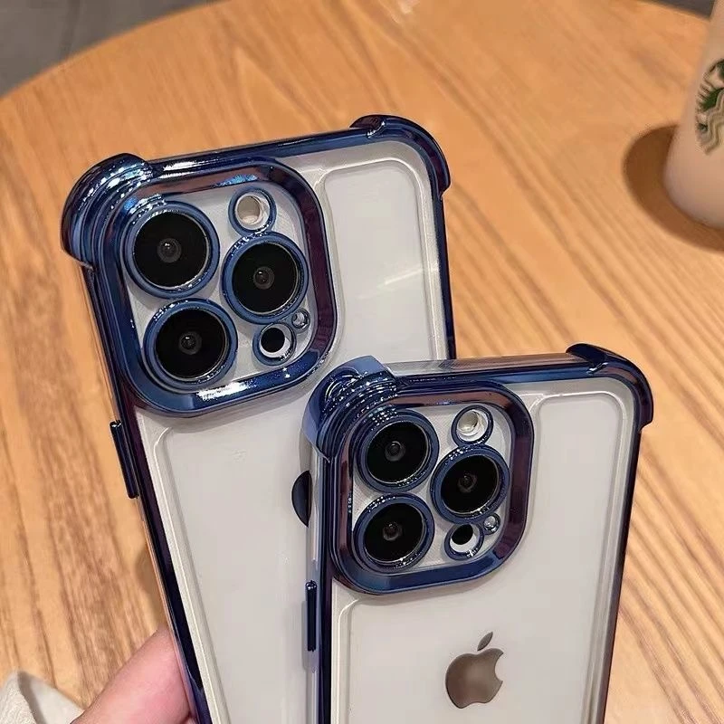 气囊加厚防摔电镀高级感14pro手机壳苹果13保护套适用iphone12