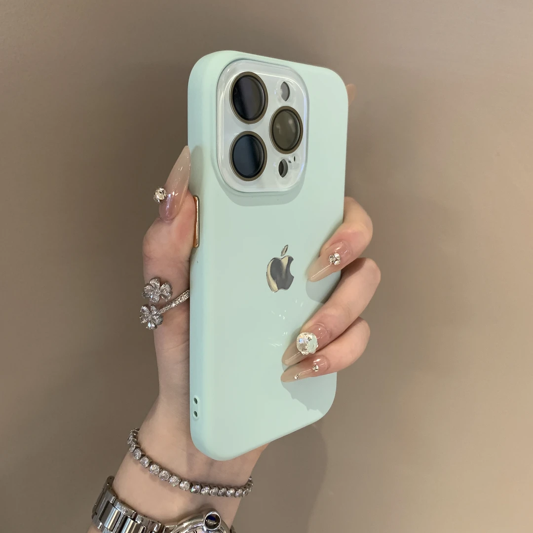 液态硅胶自带镜头膜苹果15promax手机壳新款iPhone14全包13防摔12