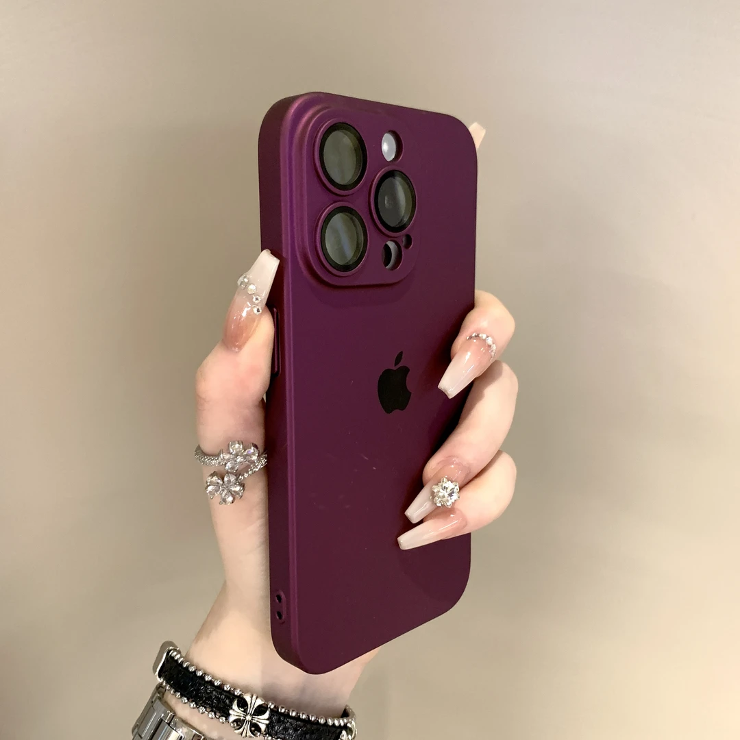 超薄简约纯色适用iphone14promax苹果11/12硬壳13手机壳13pro全包