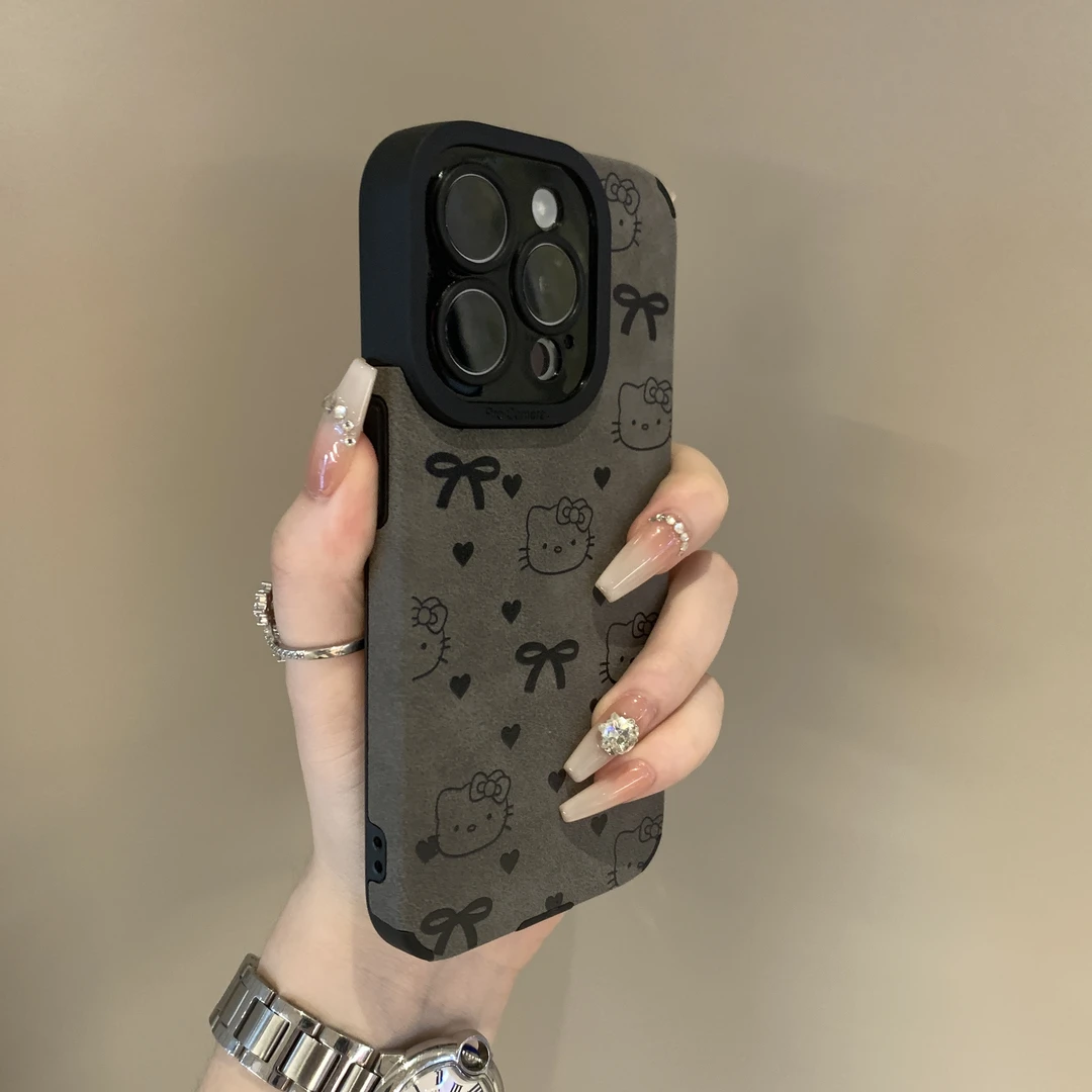 小众线条蝴蝶结适用苹果15promax手机壳个性iPhone14网红13高级12