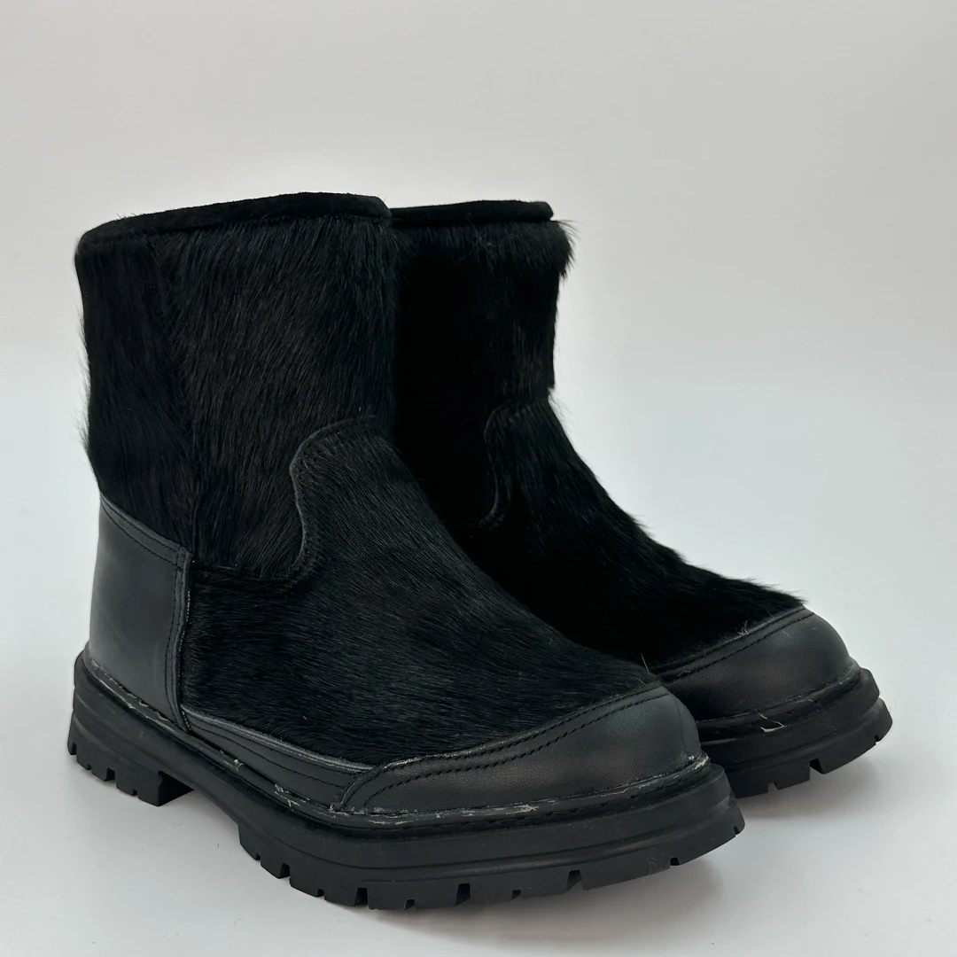 suolunbu/索伦部天然花色马皮冬季加绒加厚童鞋