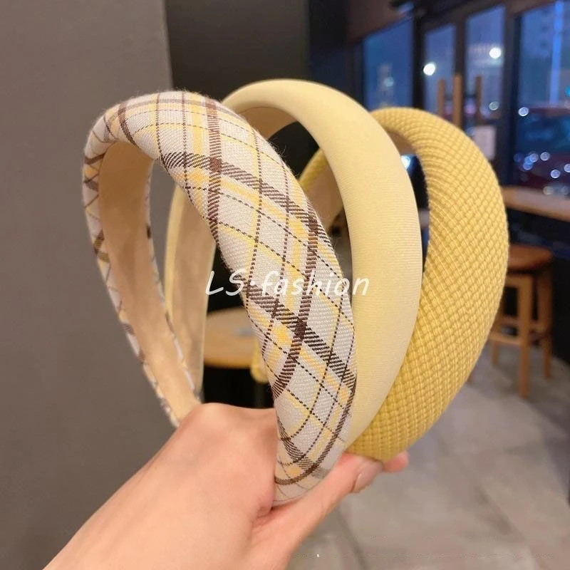 小众高颜鹅黄纯色发箍日常百搭优雅头饰女