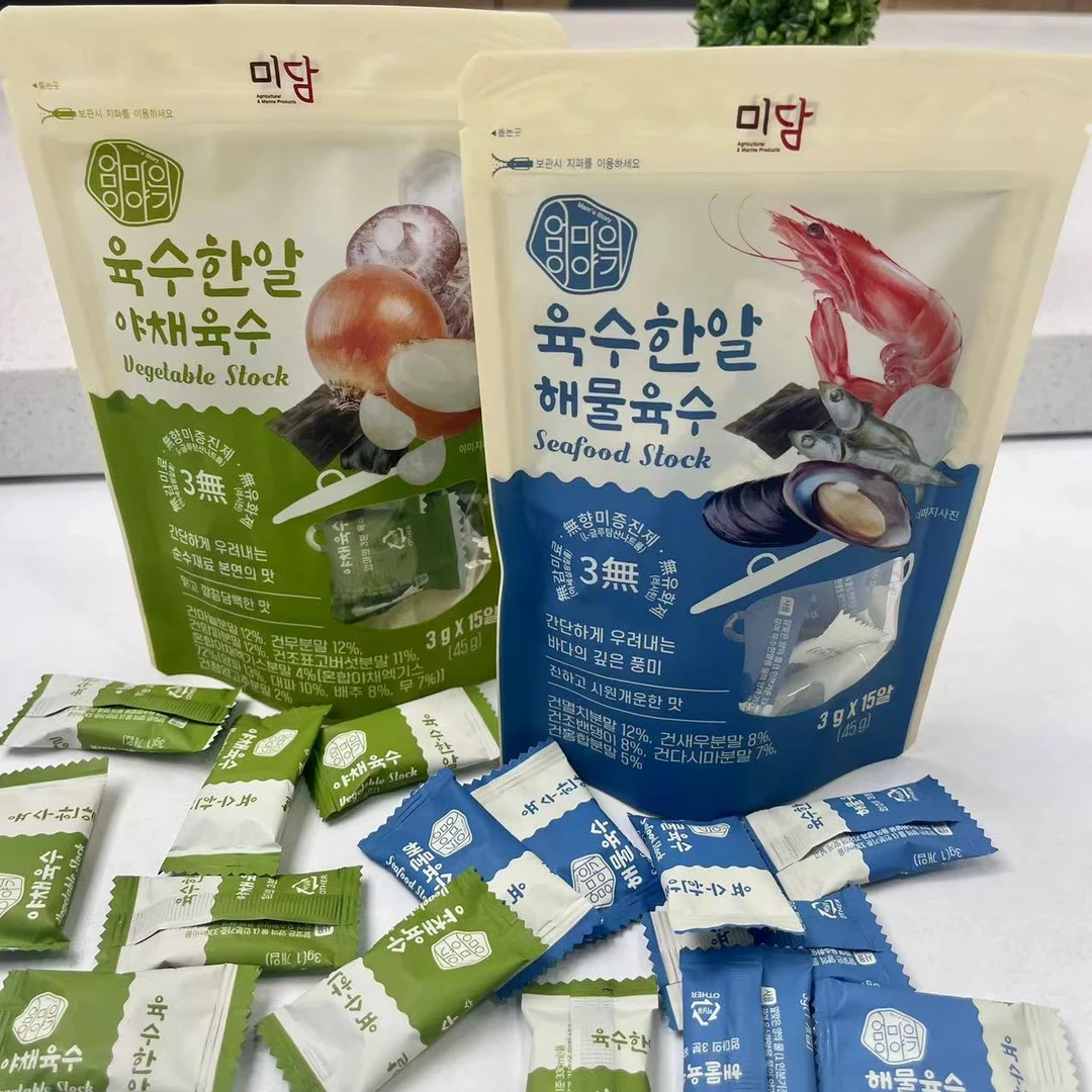 海地村固体汤料蔬菜风味海鲜风味韩国进口关东煮材料调料袋装45g