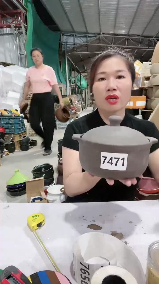 【闪购商品】7471瑕疵不圆1.5粗陶锅，，