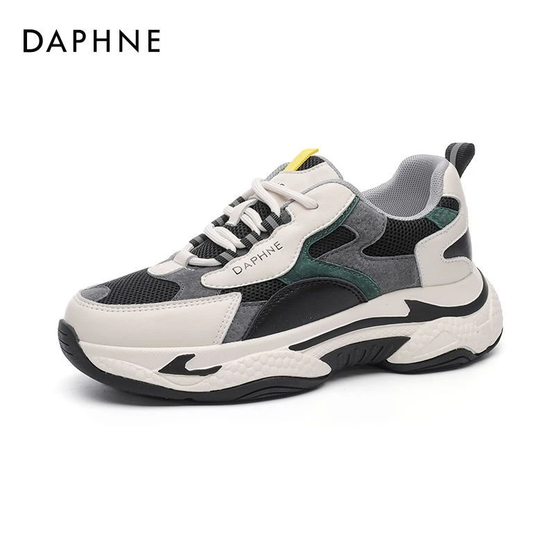 Daphne/达芙妮老爹鞋女ins潮拼接新款春秋百搭厚底夏季运动休闲鞋