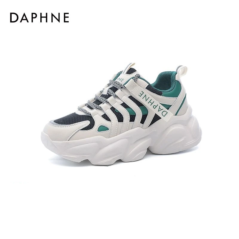 Daphne/达芙妮春秋新款减震高街潮流软底不累脚显脚小厚底老爹鞋
