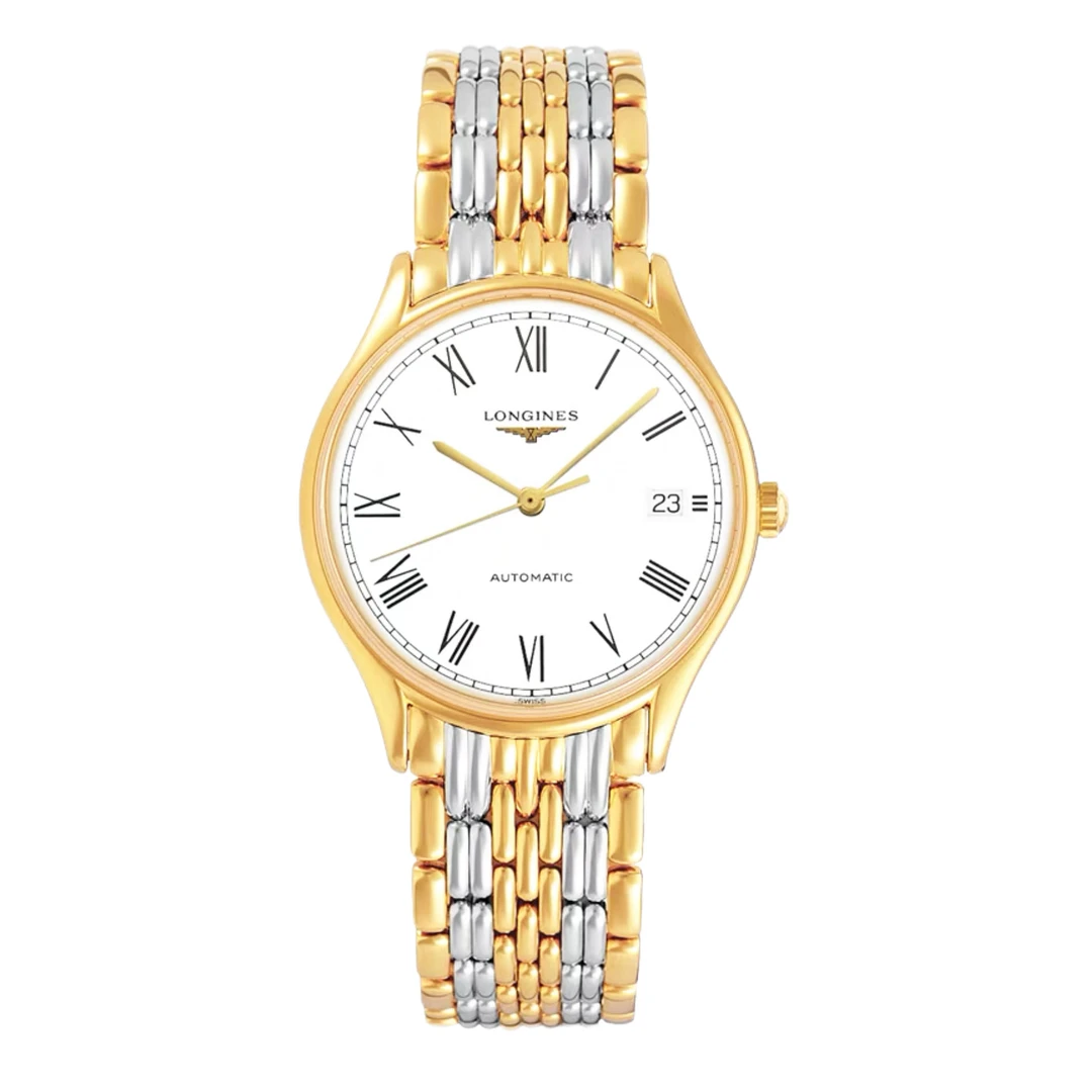 99新 Longines/浪琴 余/律雅960罗马金/表径38.5简约男