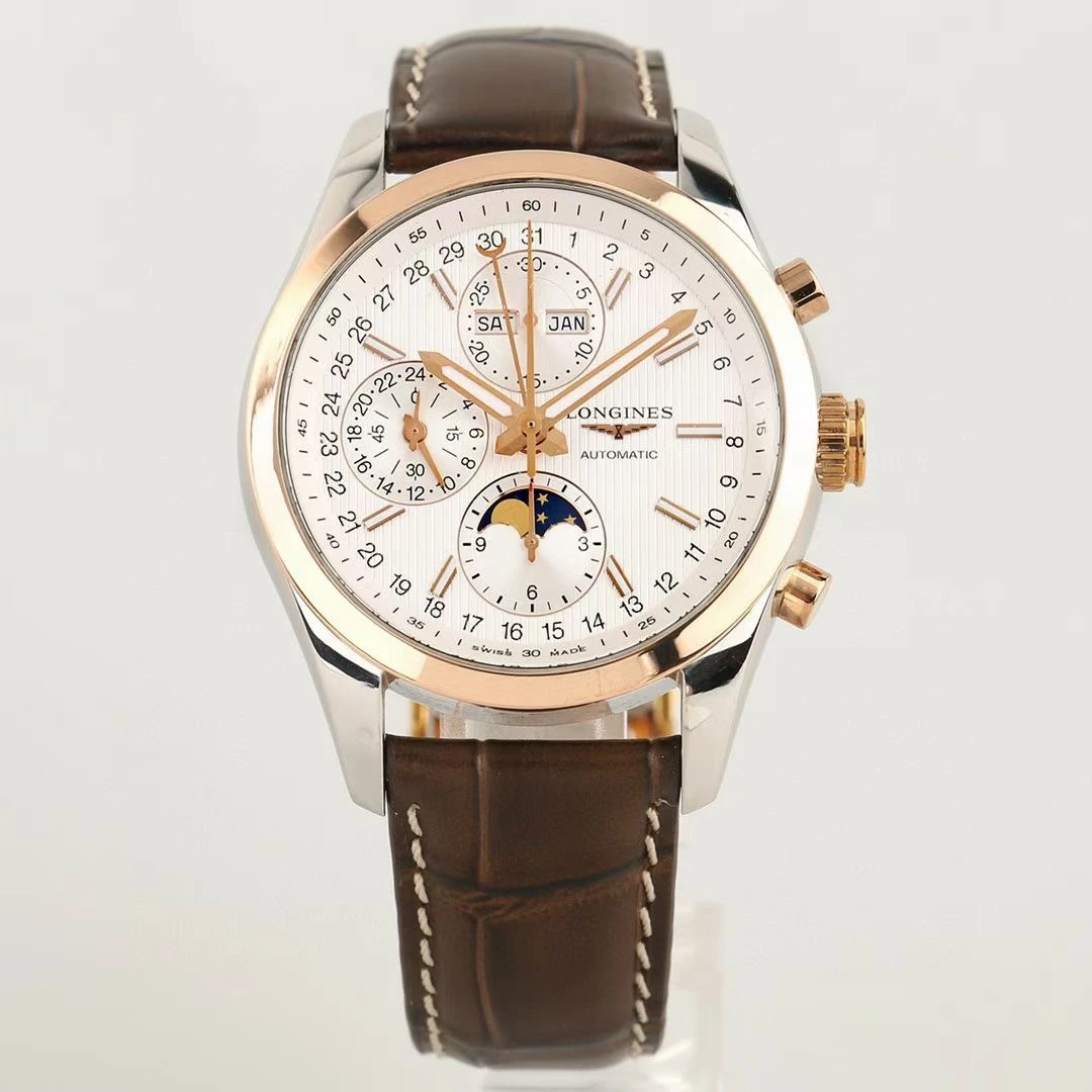 99新 Longines/浪琴 华/康铂798/42表径/男士/多功能/夜光/