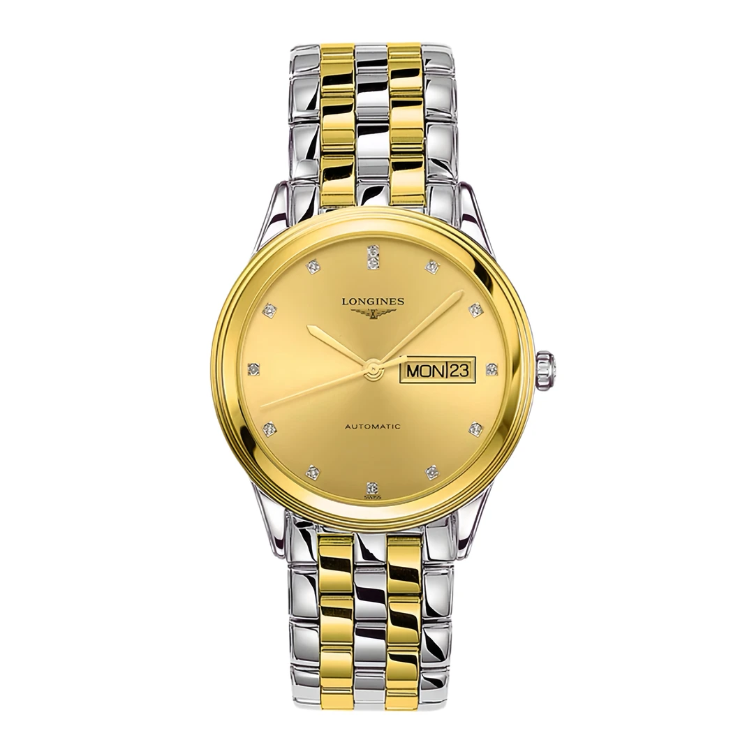 99新 Longines/浪琴 余/军旗899金钻金盘/表径38.5mm/全套/绅士