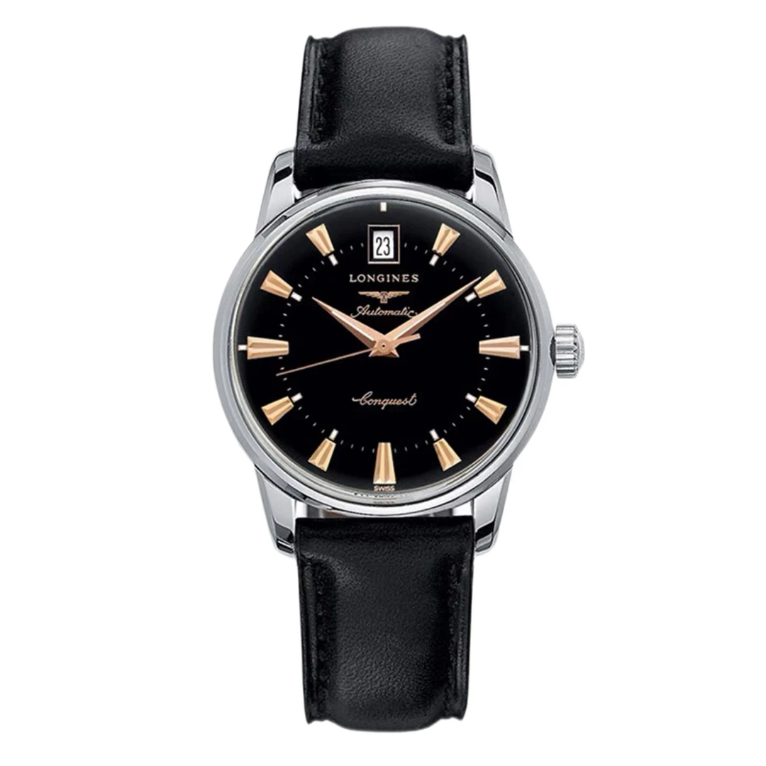 99新 Longines/浪琴 华/复古645金针黑盘/40表径/时尚男/百搭