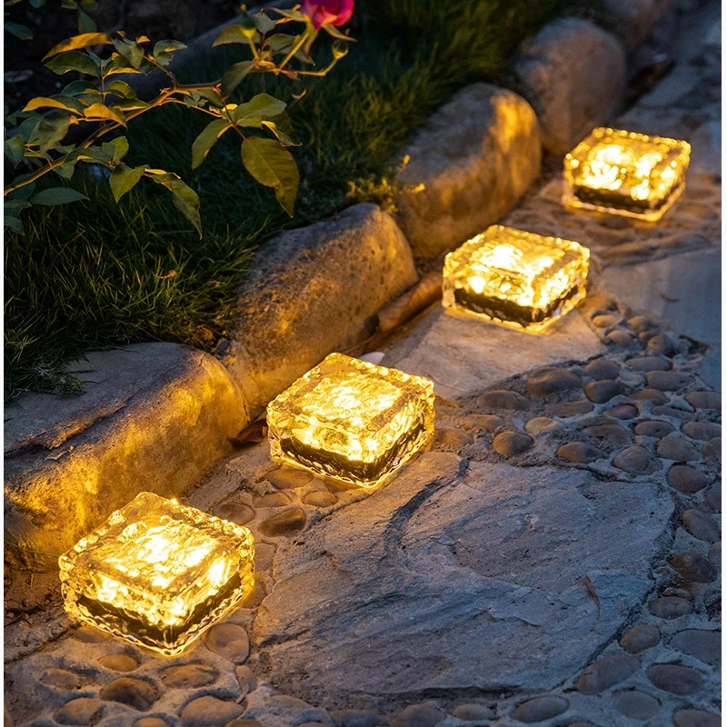 户外太阳能草坪灯庭院防水冰块灯阳台花园氛围灯景观家用别墅露台