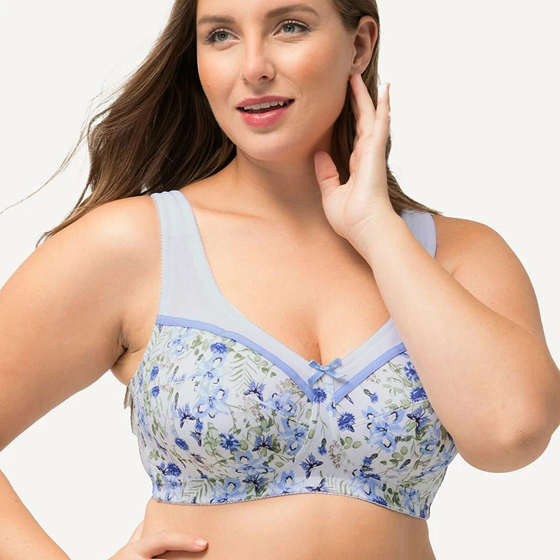 无钢圈超簿舒适全包大罩杯内衣A0970欧美文胸110-130CDEFGH