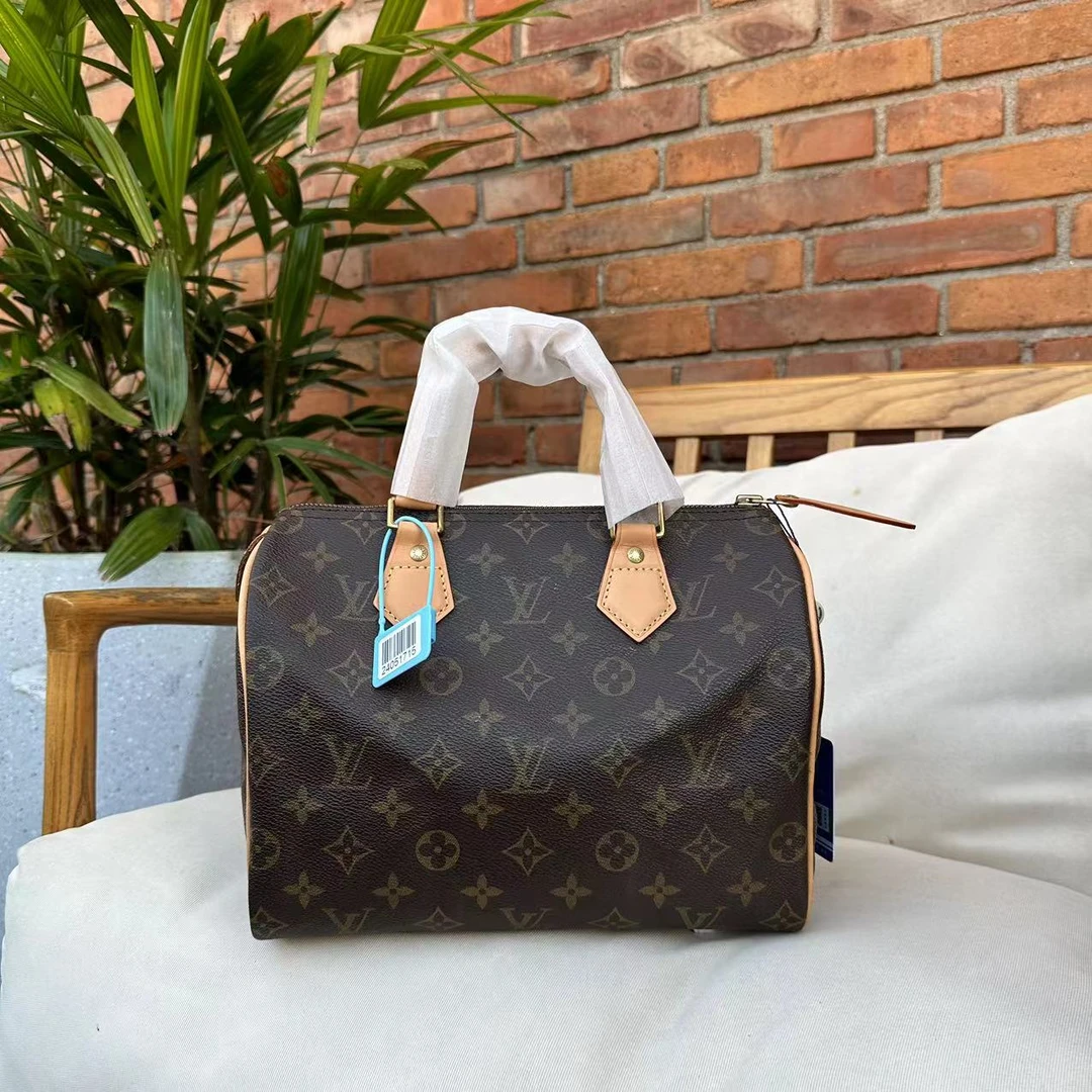 95新 LouisVuitton/路易威登 Speedy25枕头包经典老花sp手提包