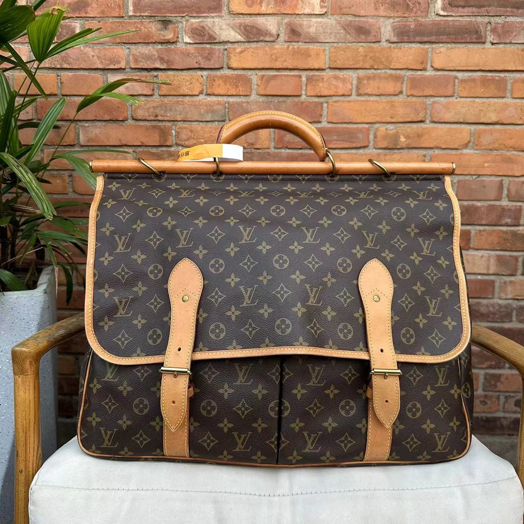 95新 LouisVuitton/路易威登 经典老花中古狩猎袋三代单肩斜挎包