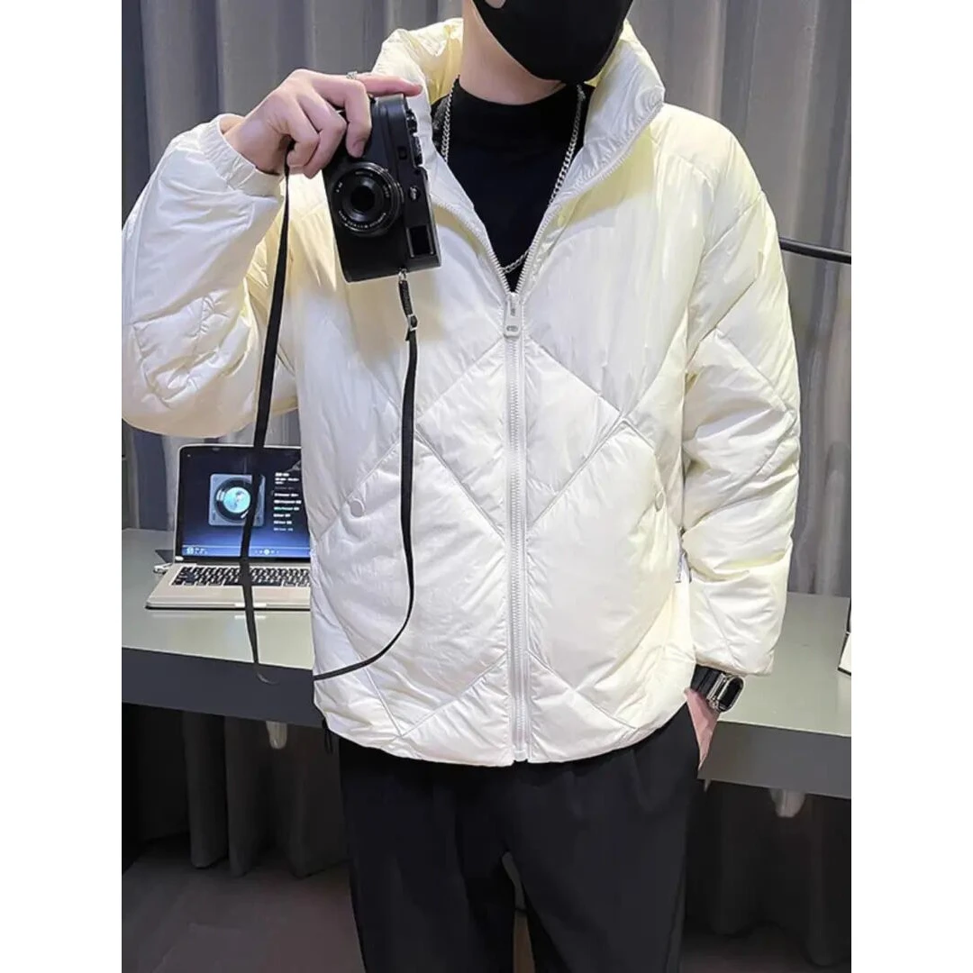 冬季纯色男女情侣棉服潮牌立领夹克韩版加厚保暖棉衣时尚男外套