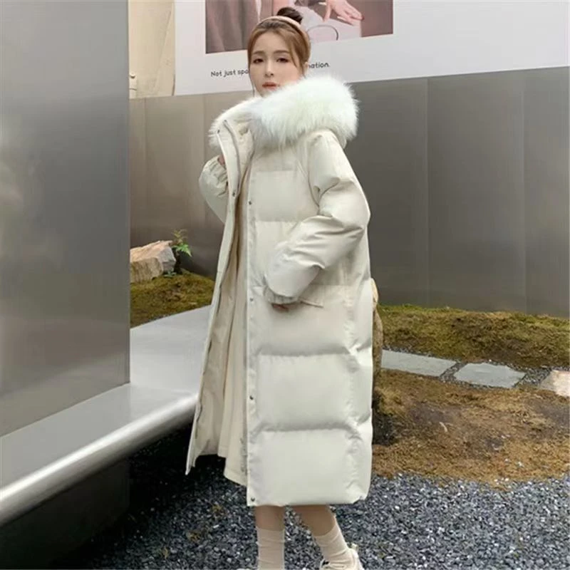 当季爆款冬季羽绒服反季羽绒服女长款韩版小个子白色羽绒服款秋同