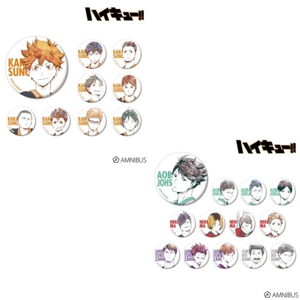 【模玩熊】排球少年 AniArt水彩 白底 吧唧 ver.A/B 现货 随机一发