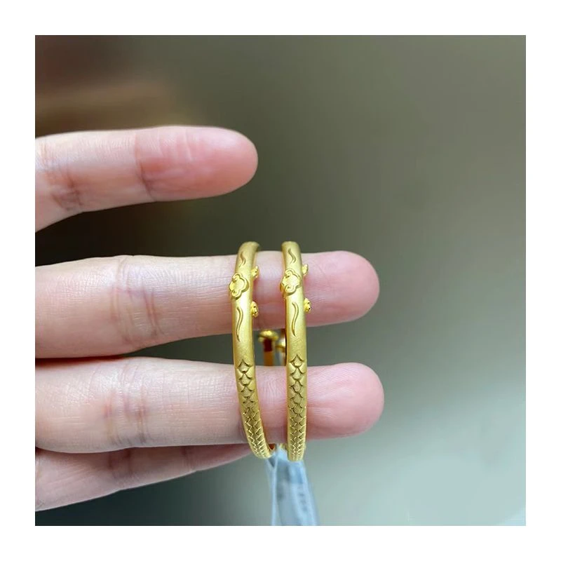 铜合金手镯 龙宝宝生肖手链色龙形儿童饰品轻奢祥云镯寓意手链配