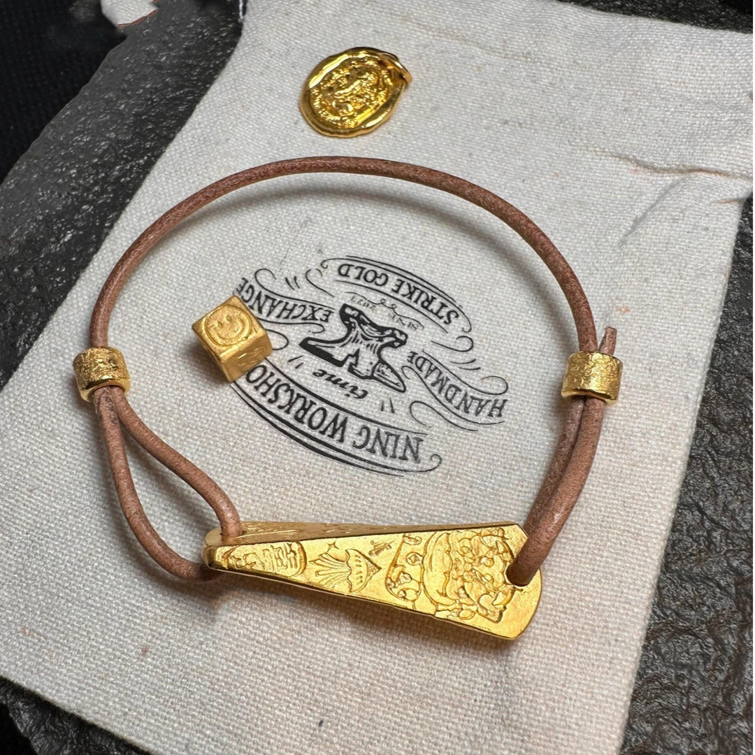 铜合金手链 古法貔貅祈福手链男复古饰品独特设计金色手串情人节