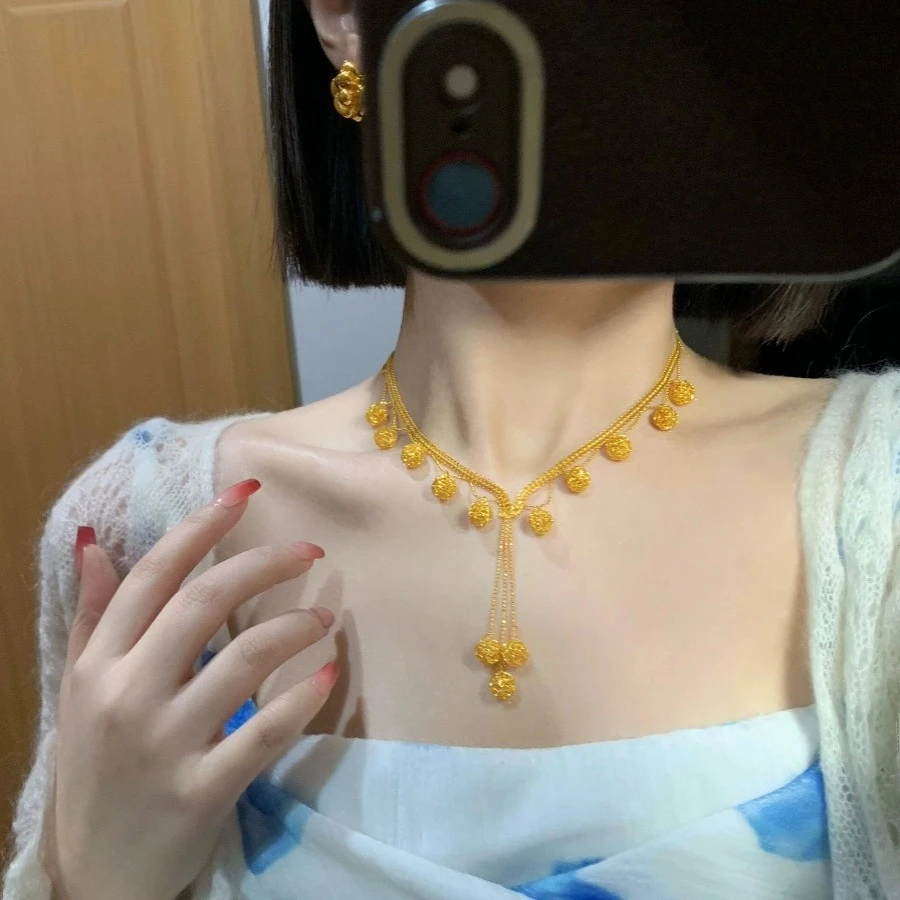 铜合金项链 2024新款硕果累累项链吊坠女轻奢风小众高级感送女友