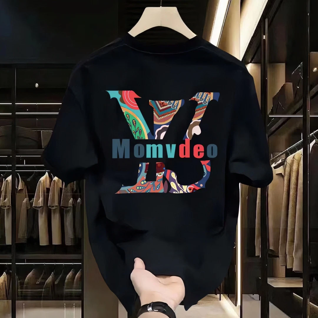 2025新款网红圆领短袖T恤男修身ins潮牌百搭体恤潮流半袖夏季上衣