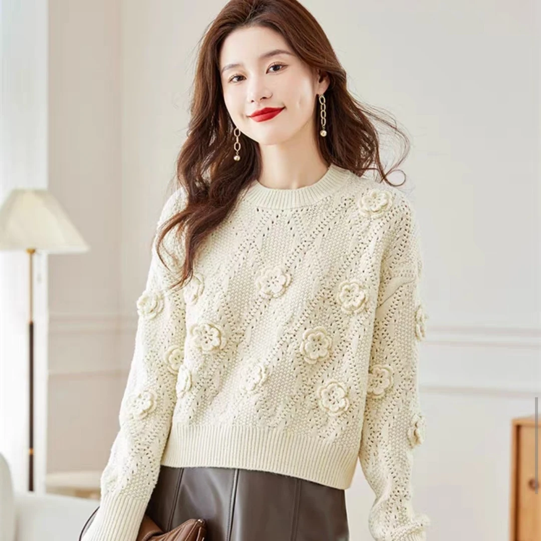 （直播间下单）毛衣针织衫小香风春秋洋气百搭宽松学院风秋冬