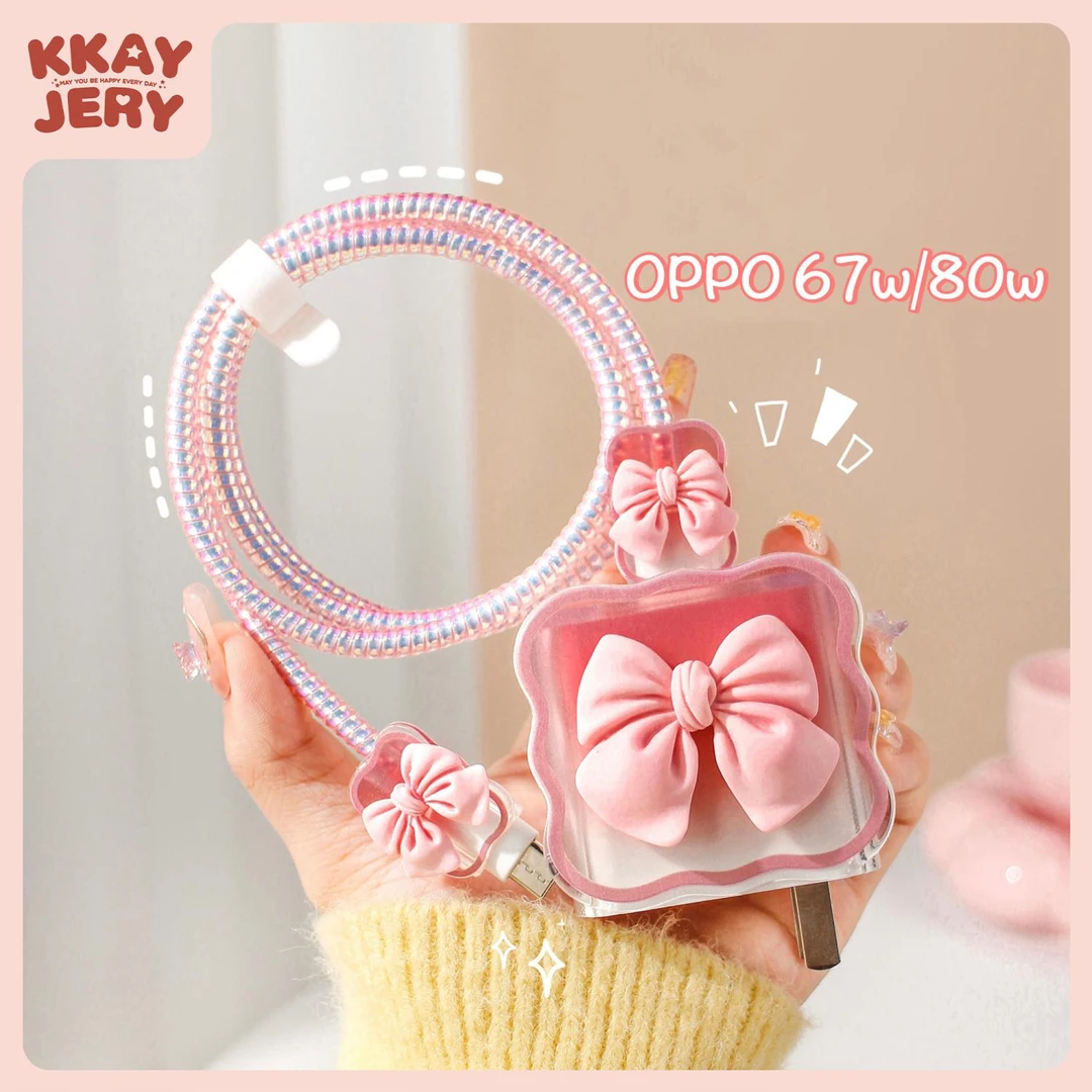 适用OPPO67/80w数据线保护套reno9/pro充电器头find/x5快充q5真我