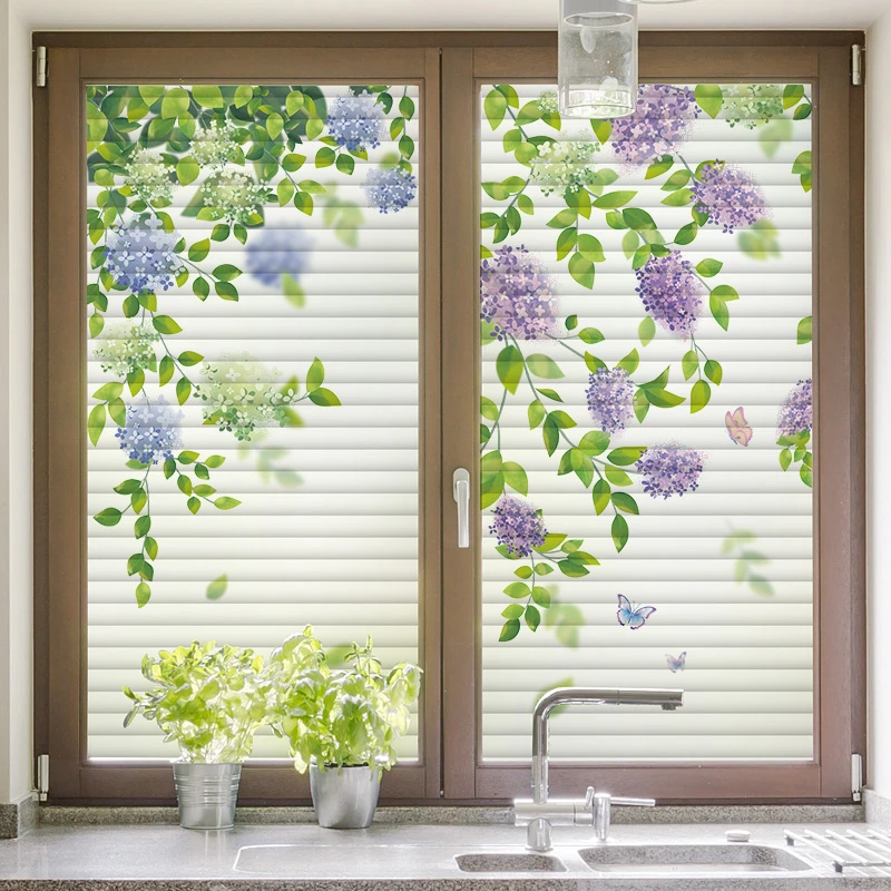 卫生间浴室厕所窗户贴纸百叶窗防走光防窥磨砂透光不透明玻璃贴膜