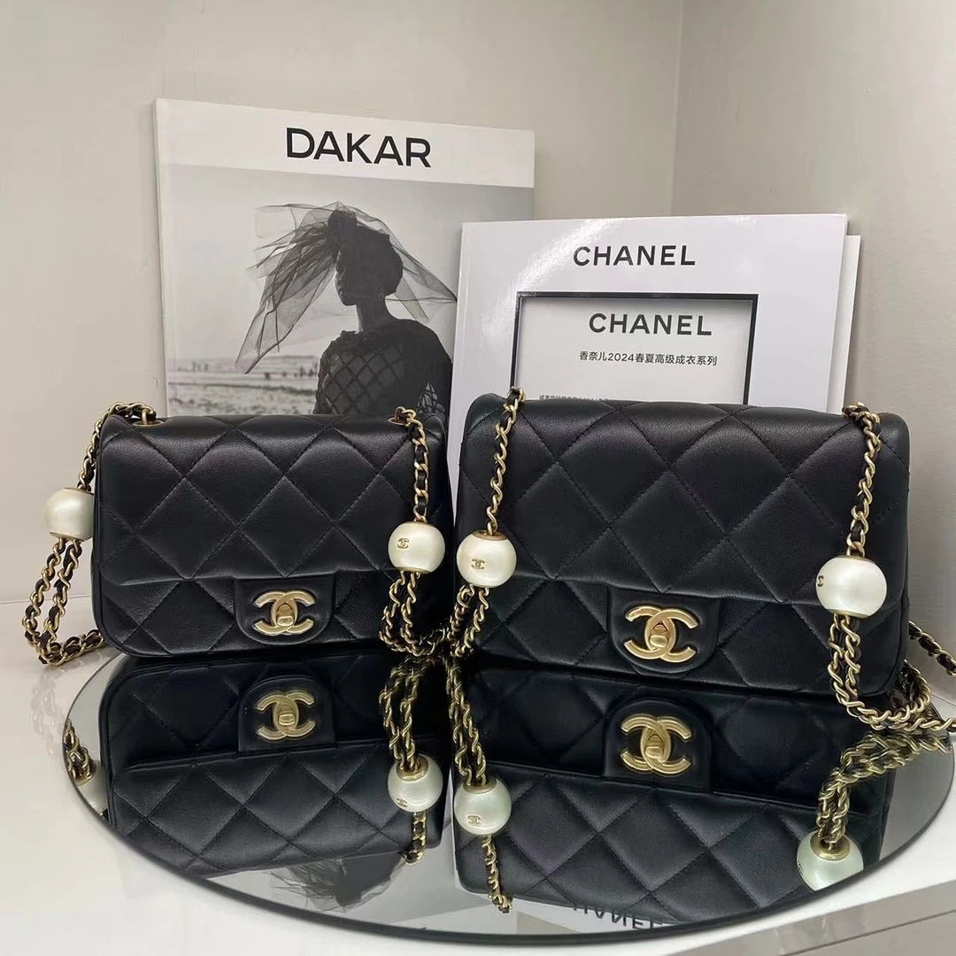 全新未使用 Chanel/香奈儿 24s 汤圆cfmini 抽拉式调节 斜挎包