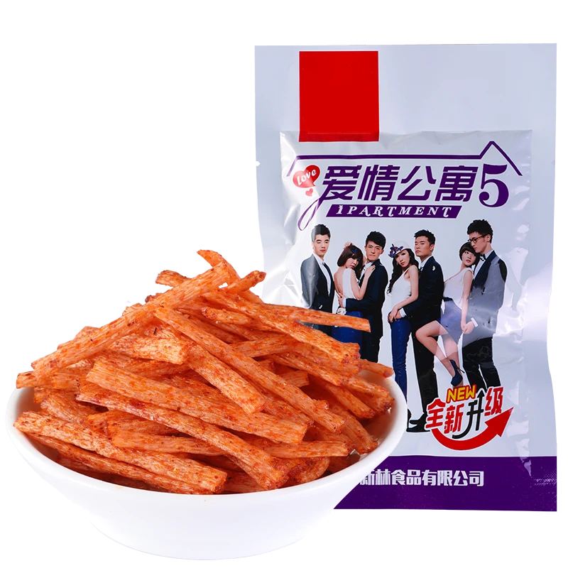 新林爱情公寓辣条8090后儿时怀旧香辣面筋零食麻辣小吃辣味大辣片