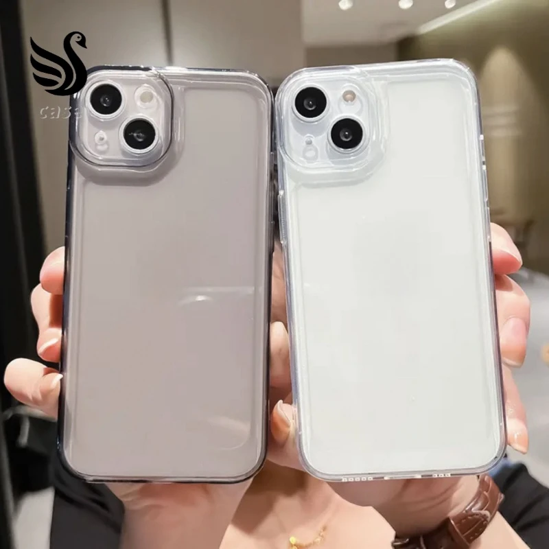 直边透明壳iPhone13Promax苹果14手机壳12男女11简约xs防摔保护套