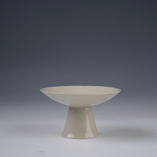 定窑高足盘·高档·家用·陶瓷·点心盘·白瓷·高温瓷