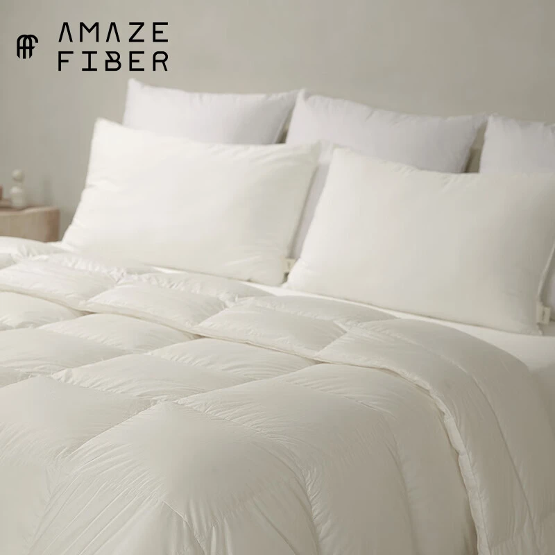 AMAZE FIBER95%白鹅绒被冬被春秋被子加厚保暖加大双人被鹅羽绒被