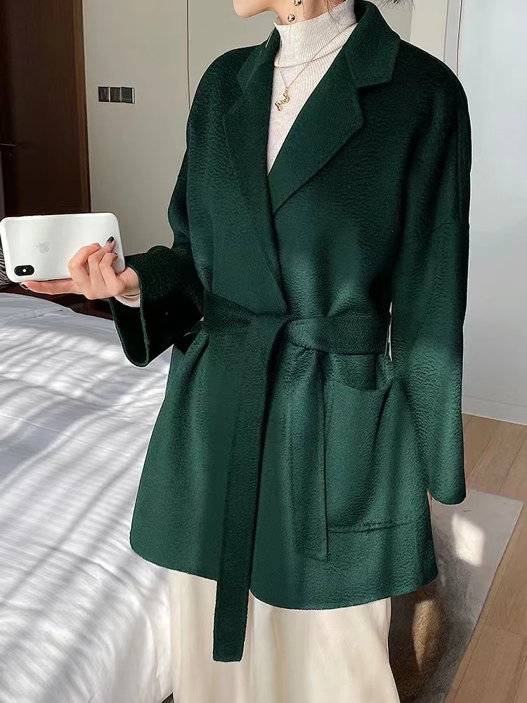 2024年M家专柜品质中长款水波纹大衣