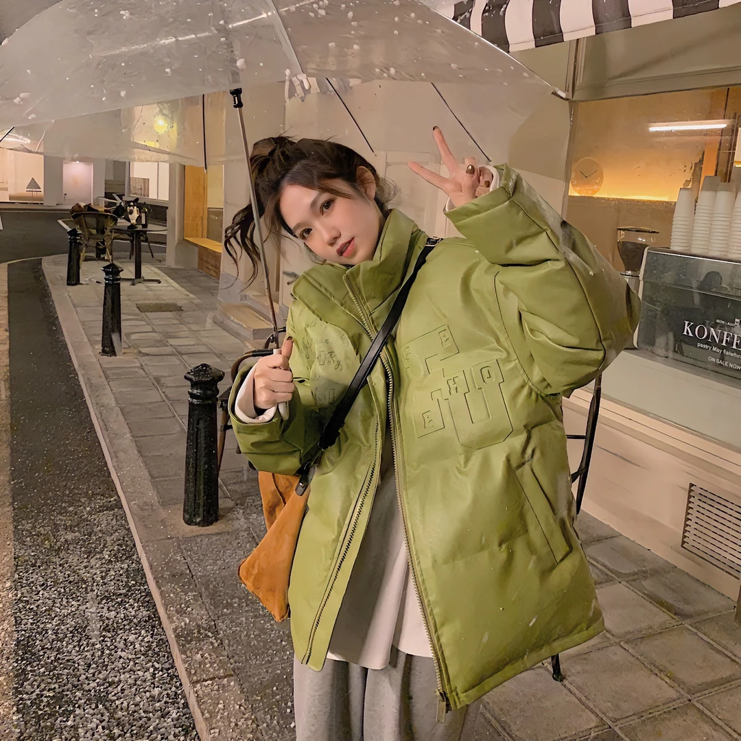 冬季新款美式pu皮棉服外套加厚高级感中性ins情侣棉衣面包服 8372